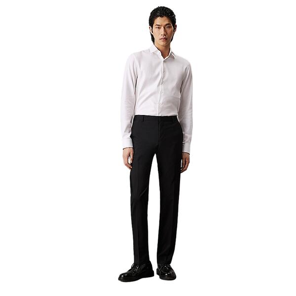 Αντρικό Πουκάμισο Calvin Klein Non Iron Tonal Dobby Slim Bright White K10K113528-YAF