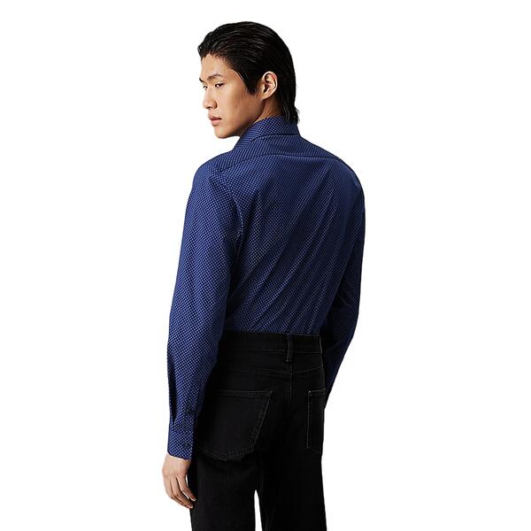 Αντρικό Πουκάμισο Calvin Klein Poplin Business Print Slim Medieval Blue K10K113536-CG7