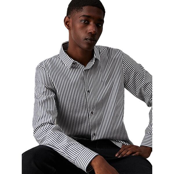 Αντρικό Πουκάμισο Calvin Klein Poplin Stretch Stripe Ink K10K113623-PPK