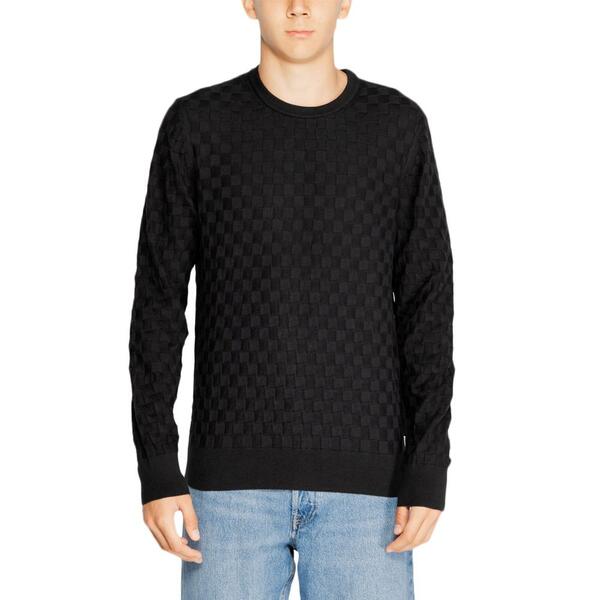 Αντρικό Πουλόβερ Calvin Klein Basket Weave Cotton-Wool Cn Black K10K113747-BEH