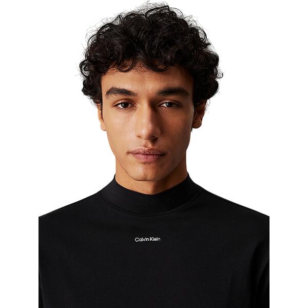 Αντρική Μπλούζα Calvin Klein Nano Logo Ls Mock Black K10K113792-BEH