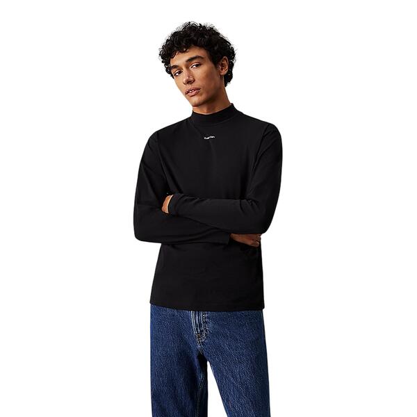 Αντρική Μπλούζα Calvin Klein Nano Logo Ls Mock Black K10K113792-BEH