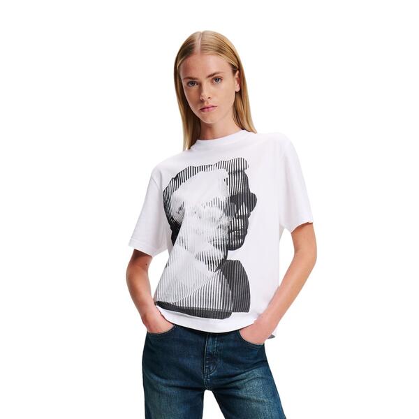 Γυναικείο T-shirt Karl Lagerfeld Regural Sslv Tee White 246J1707-J109