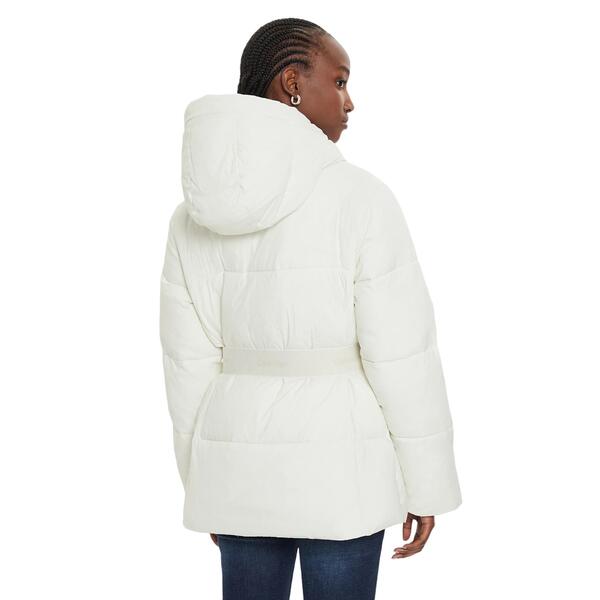 Γυναικείο Μπουφάν Calvin Klein Logo Belt Short Puffer Ivory J20J224107-YBI