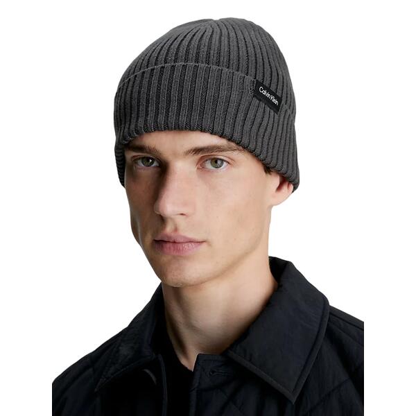Ανδρικό Σκουφάκι Calvin Klein Classic Cotton Rib Beanie Magnet K50K510982-PC9
