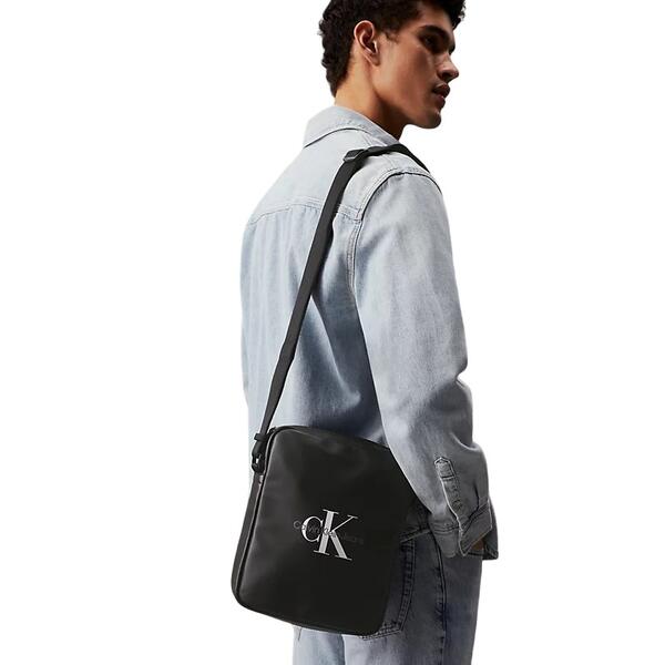 Ανδρικο Τσαντάκι Calvin Klein Monogram Soft Report Black K50K512447-BEH Ανδρικο Τσαντάκι Calvin Klein Monogram Soft Report Black K50K512447-BEH