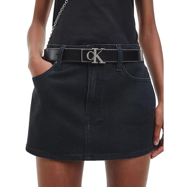 Γυναικεία Ζώνη Calvin Klein Mono Hardware Leather Belt 30mm Black K60K610364-BDS