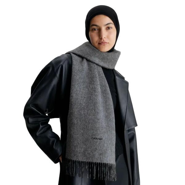 Γυναικείο Κασκόλ Calvin Klein Fringes Two Tones Scarf 40x200 Ck Black K60K611111-BAX