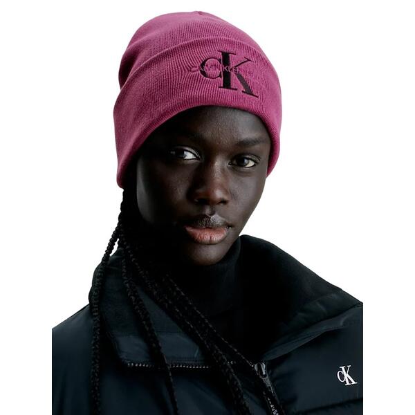 Γυναικείο Σκουφάκι Calvin Klein Monologo Embro Beanie Amaranth K60K611254-VAC