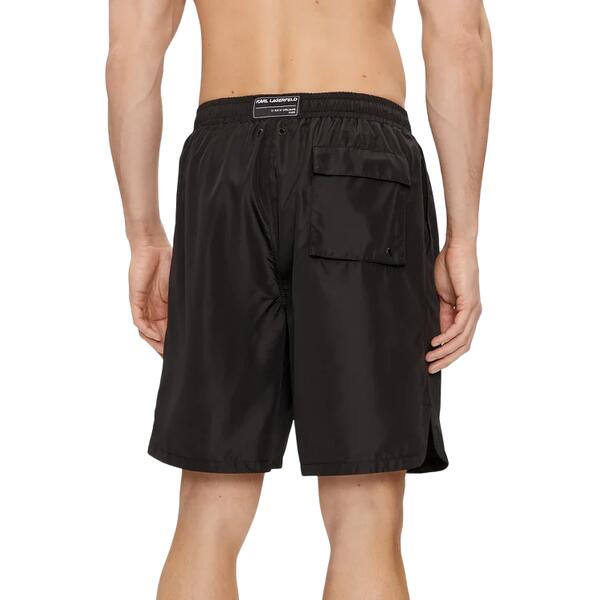 Ανδρικό Μαγιό Karl Lagerfeld Karl Logo Long Boardshorts Black 241M2204-999