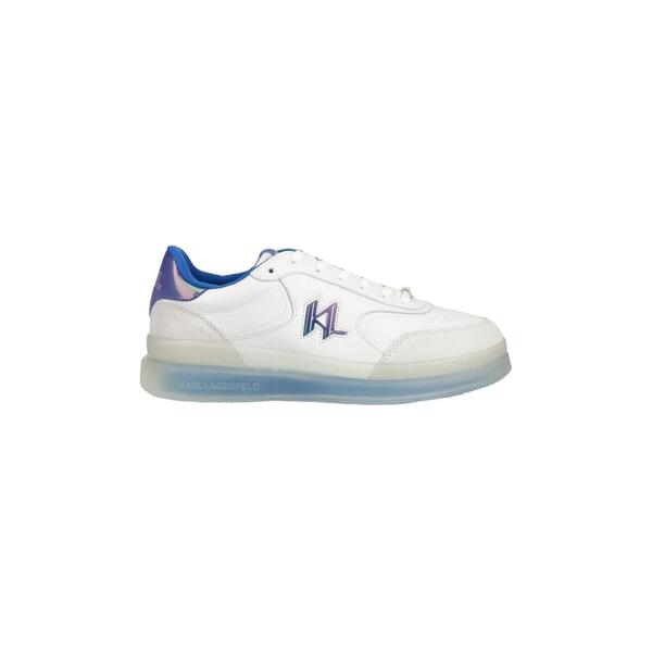 Ανδρικά Sneakers Karl Lagerfeld Nano KL Lace Lo White Lthr W_ Blue KL53426-01B