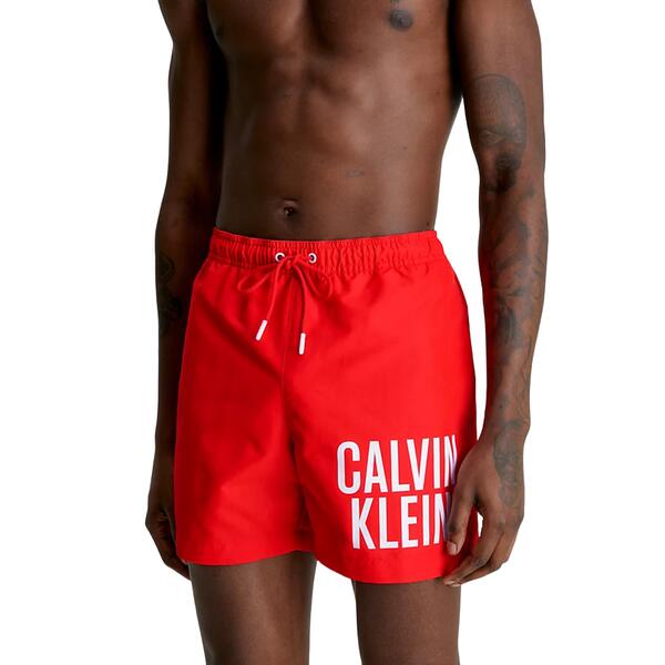 Ανδρικό Μαγιό Calvin Klein Medium Drawstring Cajun Red KM0KM00794-XNE
