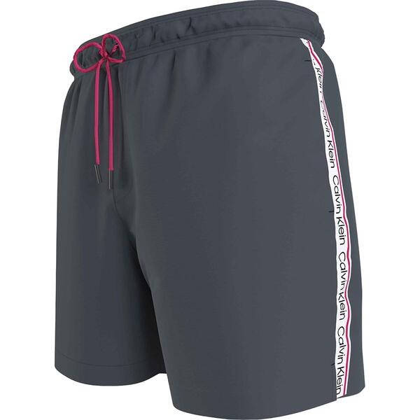 Ανδρικό Μαγιό Calvin Klein Medium Drawstring Oil Grey KM0KM00810-POJ