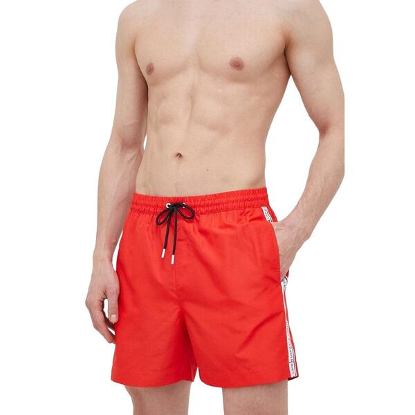 Ανδρικό Μαγιό Calvin Klein Medium Drawstring Cajun Red KM0KM00810-XNE