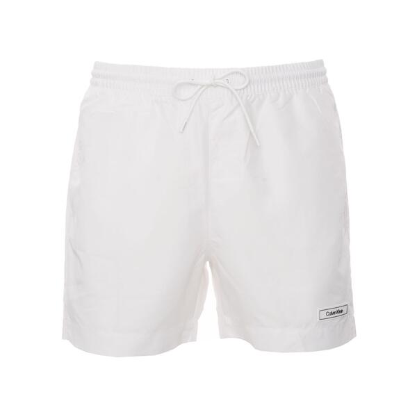 Ανδρικό Μαγιό Calvin Klein Medium Drawstring Pvh Classic White KM0KM00812-YCD