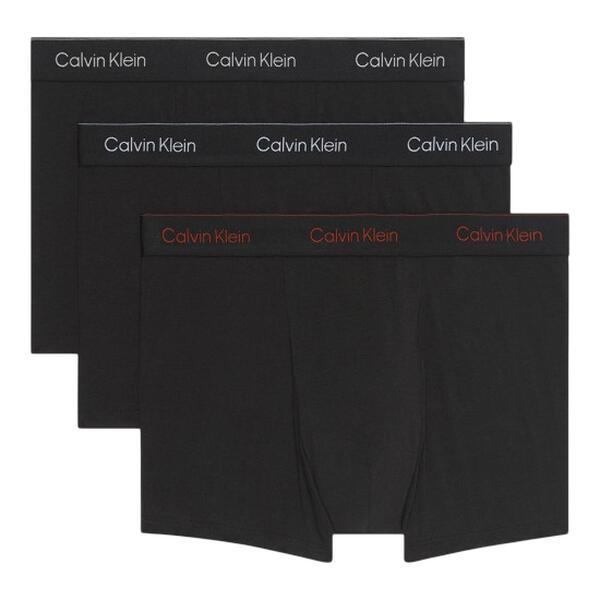 Ανδρικά Εσώρουχα Calvin Klein Relaxed Trunk 3pk Black w/ Chalk Logo/Black w/ Currie LV00NB4286-0FL