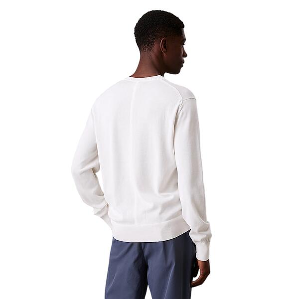 Ανδρικό Πουλόβερ Calvin Klein Ls Supima Cotton Crewnk Tofu LV040BM343-YAS
