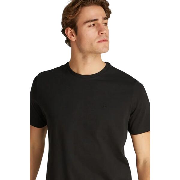 Ανδρικό T-shirt Calvin Klein Ss Smooth Cttn Solid Crewnk Black LV040HM265-UB1