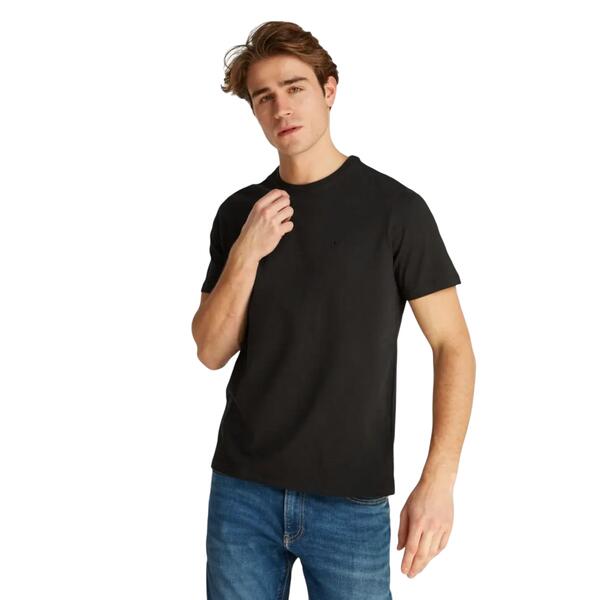Ανδρικό T-shirt Calvin Klein Ss Smooth Cttn Solid Crewnk Black LV040HM265-UB1