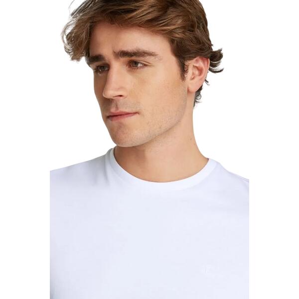 Ανδρικό T-shirt Calvin Klein Ss Smooth Cttn Solid Crewnk Brilliant White LV040HM265-YAA