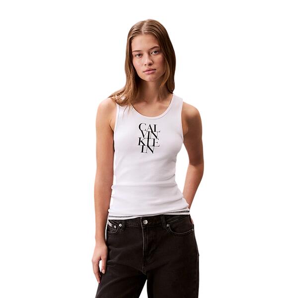 Γυναικείο Top Calvin Klein Sl Cotton Rib Solid Tank Brilliant White LV044C219G-YAA