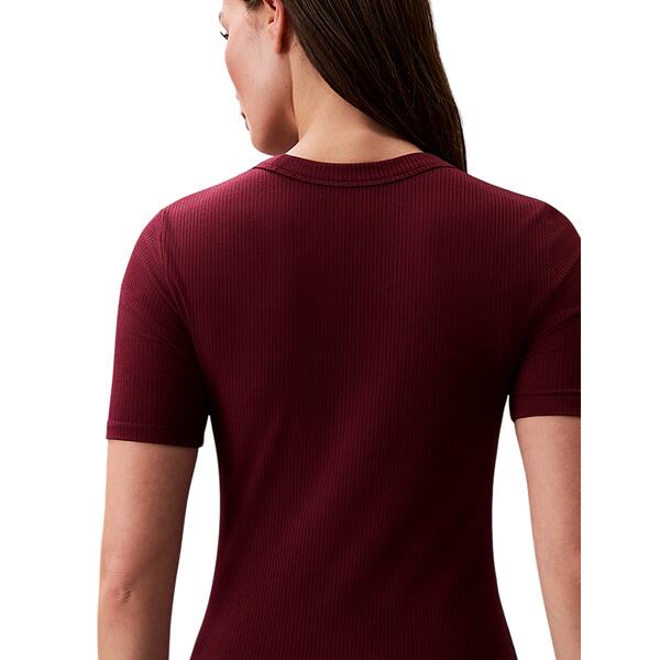 Γυναικείο Φόρεμα Calvin Klein Jeans A Modal Rib Ss Dress Deep Rouge LV044C902G-VLP