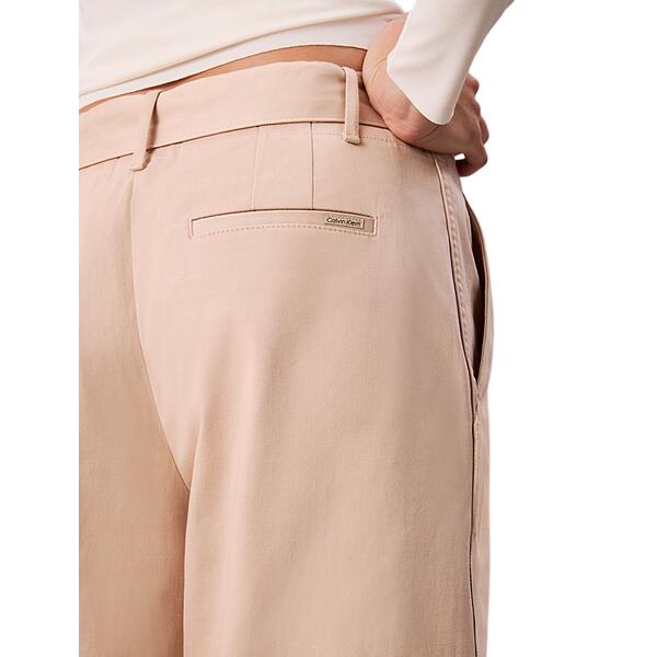 Γυναικείο Παντελόνι Calvin Klein Cotton Twill Belted Trouser Charming Khaki LV044D639G-0XG