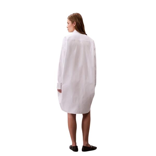 Γυναικείο Φόρεμα Calvin Klein Cotton Oversized Mini Shirtdress Brilliant White LV047C022G-YAA