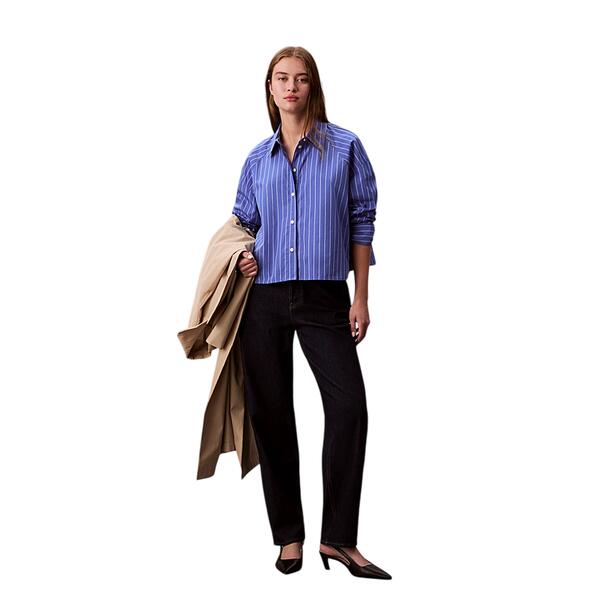 Γυναικείο Πουκάμισο Calvin Klein Yd Stripe Boxy Cropped Shirt 19142 CSW25S_W015+6_Amparo LV047C118G-XNS