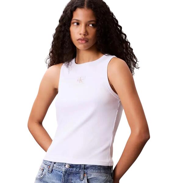Γυναικείο Top Calvin Klein Jeans A Wvn Lbl 2X2 Cttn Brilliant White LV047C201G-YAA