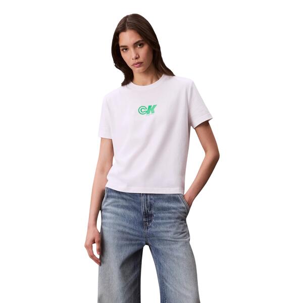 Γυναικείο T-Shirt Calvin Klein Ss Archv Lg Jrsy Cls Brilliant White LV047C839G-YAA