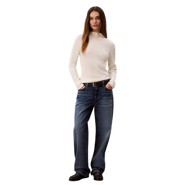 Γυναικείο Πουλόβερ Calvin Klein Woven Label Tofu LV047H304G-YAS