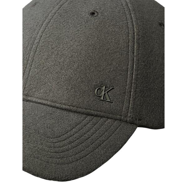 Ανδρικό Καπέλο Calvin Klein Felt w Metal Plaque Cap Dark Grey LV04D5054G-N3Z