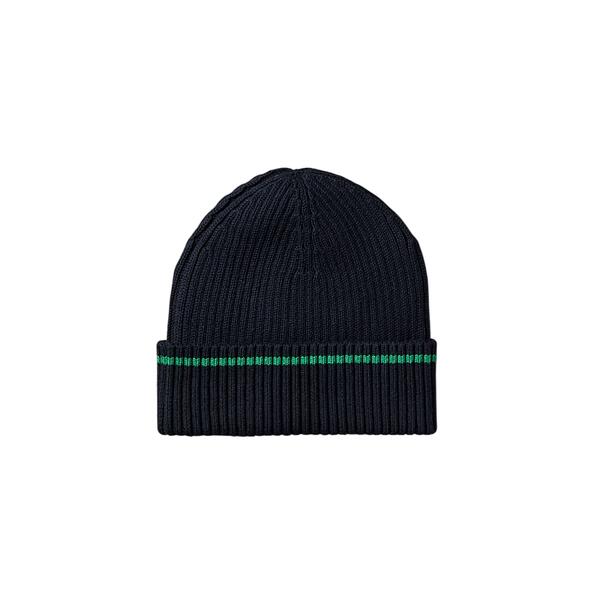 Ανδρικός Σκούφος Calvin Klein Patch Rib Cotton Tipping Beanie Dark Sapphire/Verdant Green
