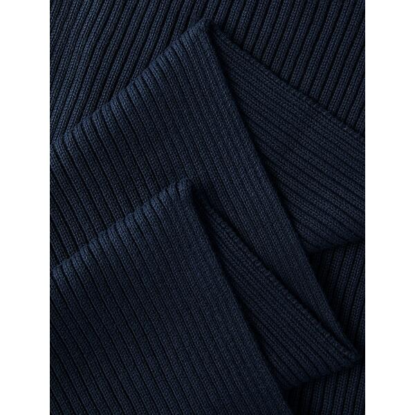 Ανδρικό Κασκόλ Calvin Klein Patch Chunky Rib Cotton Scarf Dark Sapphire LV04D8055G-CEF