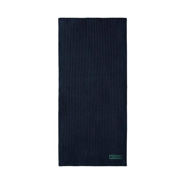 Ανδρικό Κασκόλ Calvin Klein Patch Chunky Rib Cotton Scarf Dark Sapphire LV04D8055G-CEF