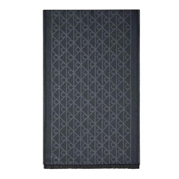 Ανδρικό Κασκόλ Calvin Klein Tonal Aop Wool Lw Scarf Black LV04D8064G-UB1