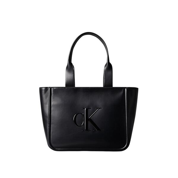 Γυναικεία Τσάντα Χειρός Calvin Klein Raised Ck Medium Tote Black LV04F3218G-UB1