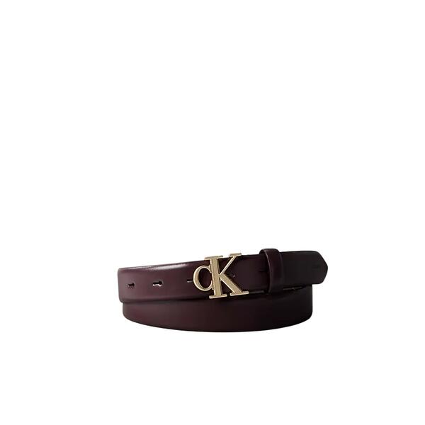 Γυναικεία Ζώνη Calvin Klein Ck Buckle 30mm Fixed Belt Fudge / Antique Light Gold LV04F7054G-2X8