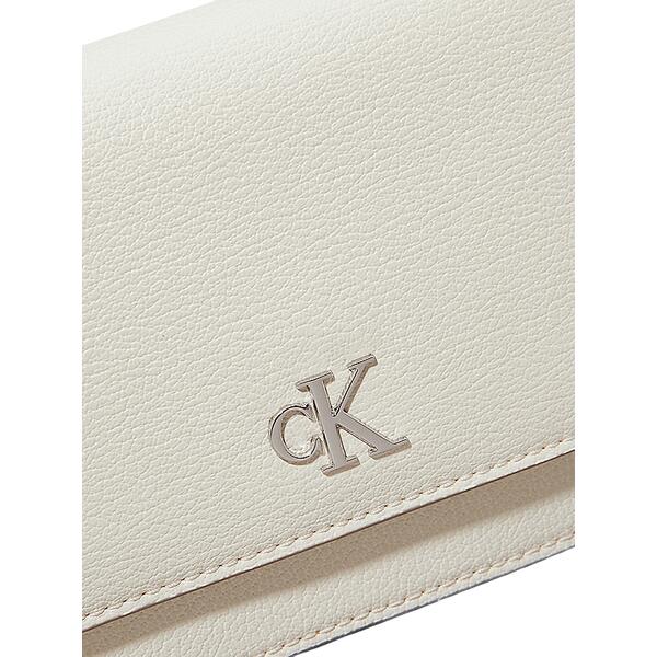 Γυναικείο Πορτοφόλι Calvin Klein Minimal Monogram Ew Flap Ph CB19 Silver Birch LV04K1027G-CJH