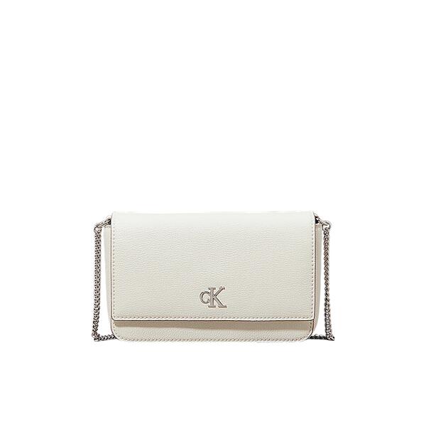 Γυναικείο Πορτοφόλι Calvin Klein Minimal Monogram Ew Flap Ph CB19 Silver Birch LV04K1027G-CJH