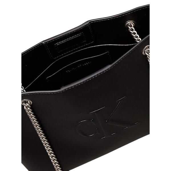 Γυναικεία Τσάντα Calvin Klein Sculpted Chain Shoulder Bag Na Black LV04K3163G-UB1