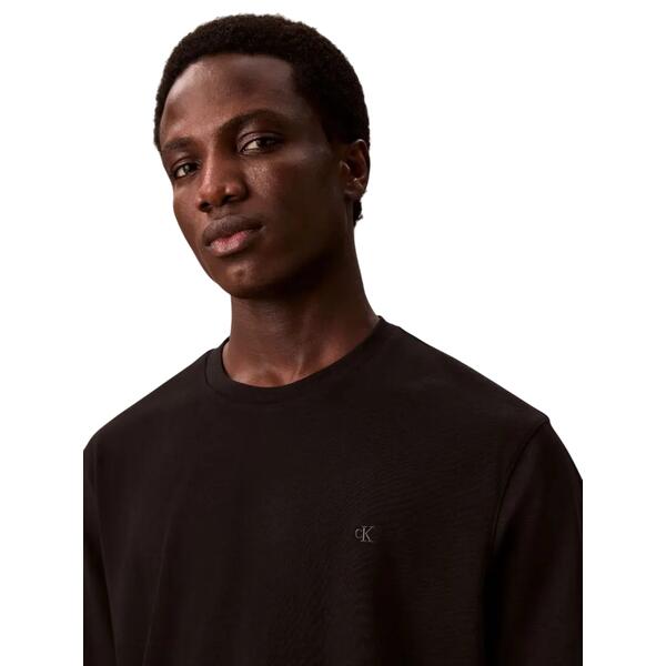 Ανδρικό Τ-Shirt Calvin Klein Ss Supima Chest Emb Crewneck Tee Black LV04LB275G-UB1