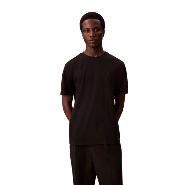 Ανδρικό Τ-Shirt Calvin Klein Ss Supima Chest Emb Crewneck Tee Black LV04LB275G-UB1