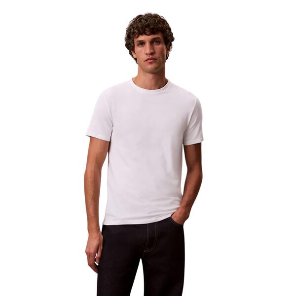Ανδρικό T-Shirt Calvin Klein SS Stretch Cotton Slim Tee Bright White LV04LC240G-YAF