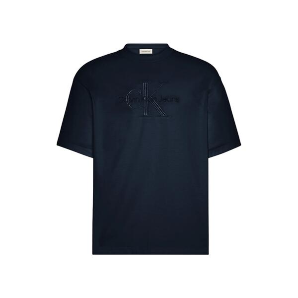 Ανδρικό T-Shirt Calvin Klein Ss Hi Low Emb 16s Jersey Cn Tee Dark Sapphire LV04RB295G-CEF