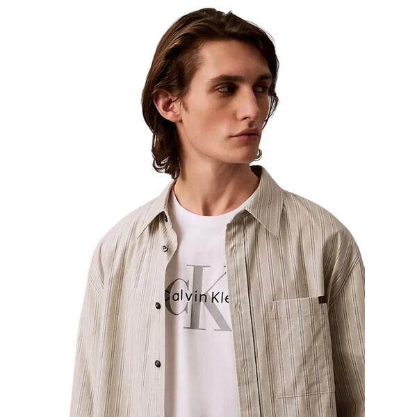 Ανδρικό T-Shirt Calvin Klein Ss Hero Monologo Tee 20s Brilliant White LV04RB862G-YAA