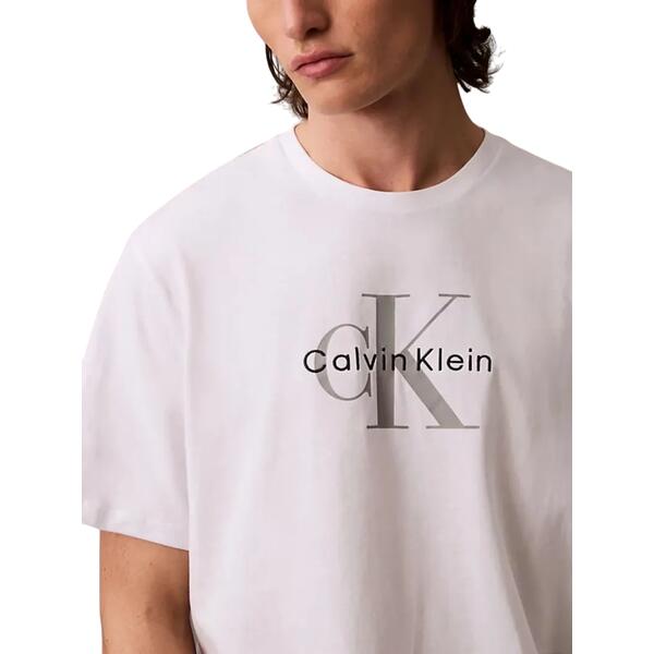 Ανδρικό T-Shirt Calvin Klein Ss Hero Monologo Tee 20s Brilliant White LV04RB862G-YAA