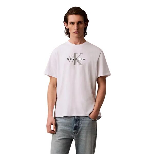Ανδρικό T-Shirt Calvin Klein Ss Hero Monologo Tee 20s Brilliant White LV04RB862G-YAA
