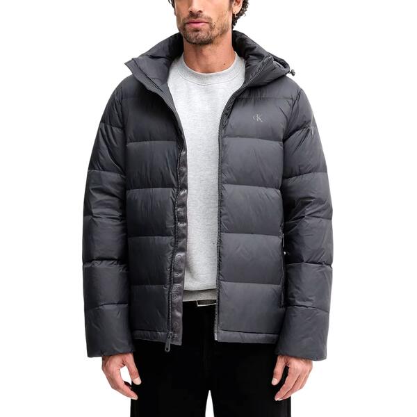 Ανδρικό Μπουφάν Calvin Klein Ls Nyln Zp Off Hd Dw Asphalt LV04RC518G-BAC